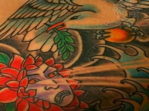 Elegant Japanese Color Tattoo