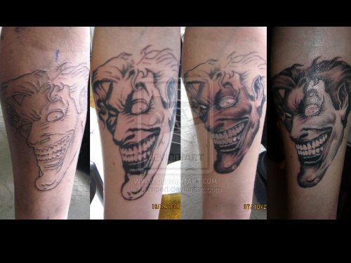 Awesome Jester Face Tattoo
