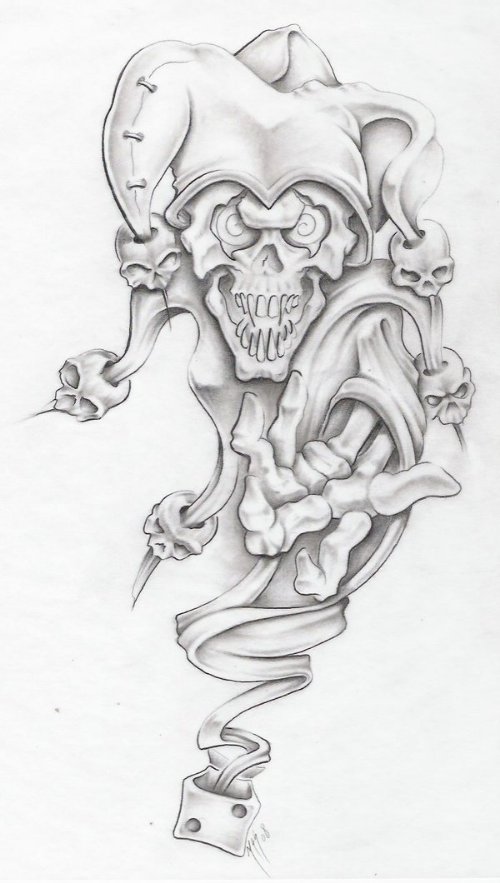 Evil Jester Tattoos Design