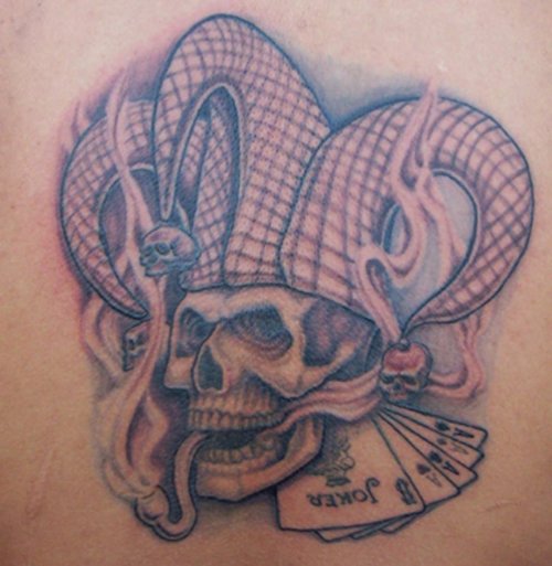 Jester Skull Tattoo For Girls