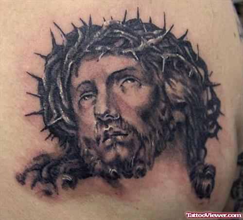 Barbed Crown Jesus Tattoo