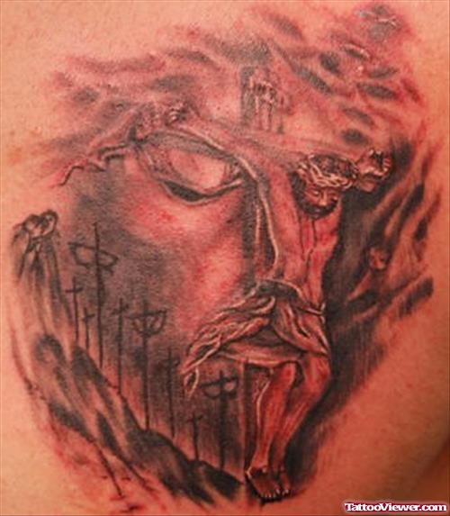Cool Jesus Head Tattoo