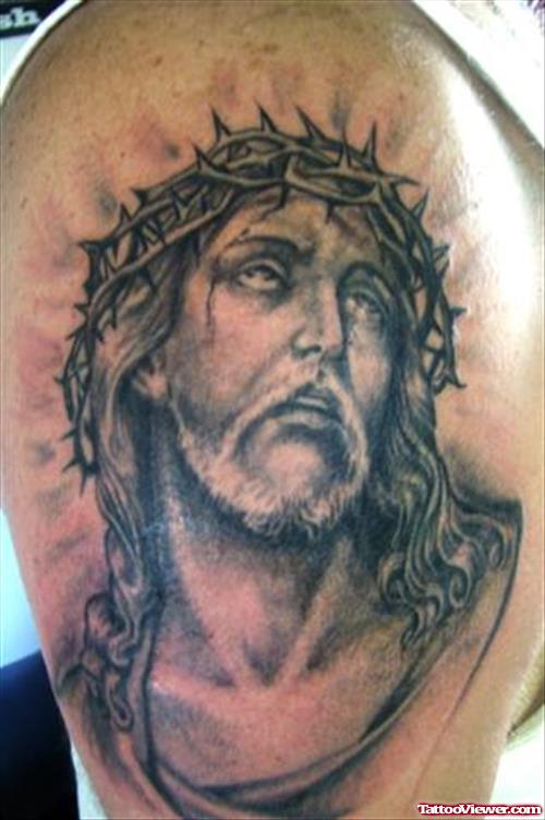 Small Face Jesus Tattoo