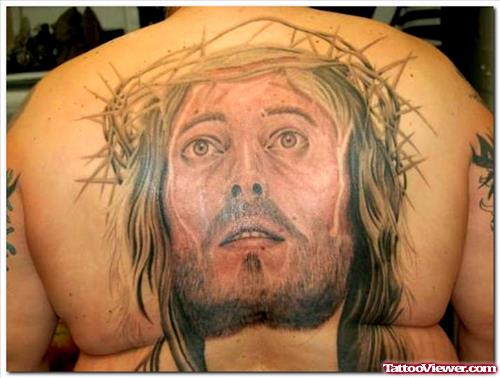 Full Back Large Jesus Tattoo