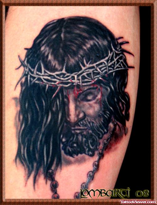 Beautiful Jesus Head Tattoo