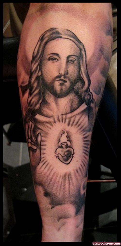 Heart And Jesus Tattoo