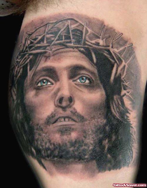 Awesome Jesus Christ Head Tattoo