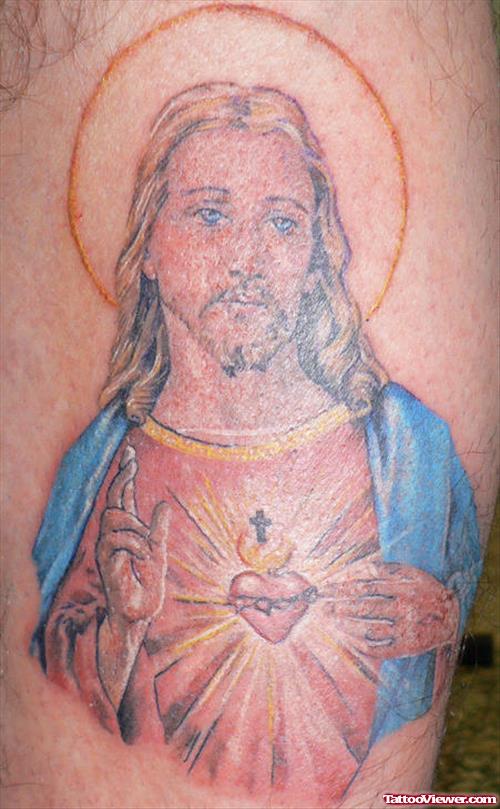 Color Jesus Tattoo