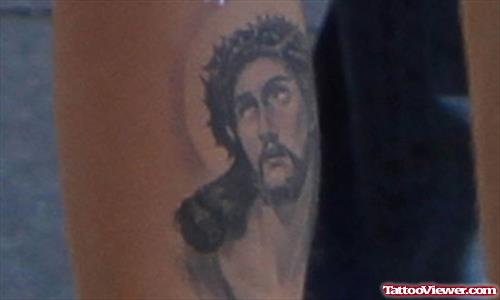Classic Jesus Head Tattoo