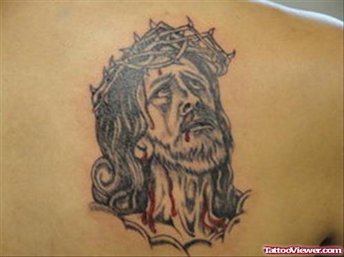 Right BAck SHoulder Jesus Christ Tattoo