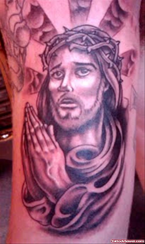 Praying Jesus Tattoo