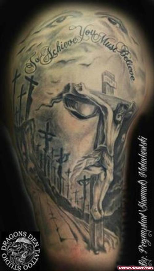 3D Jesus Tattoo Design