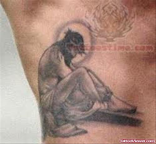 Sitting Jesus Tattoo