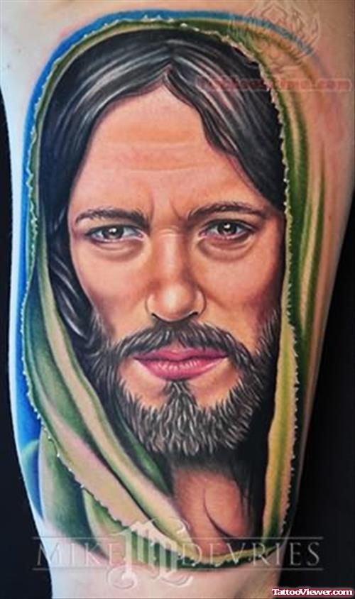Jesus Cute Face Tattoo