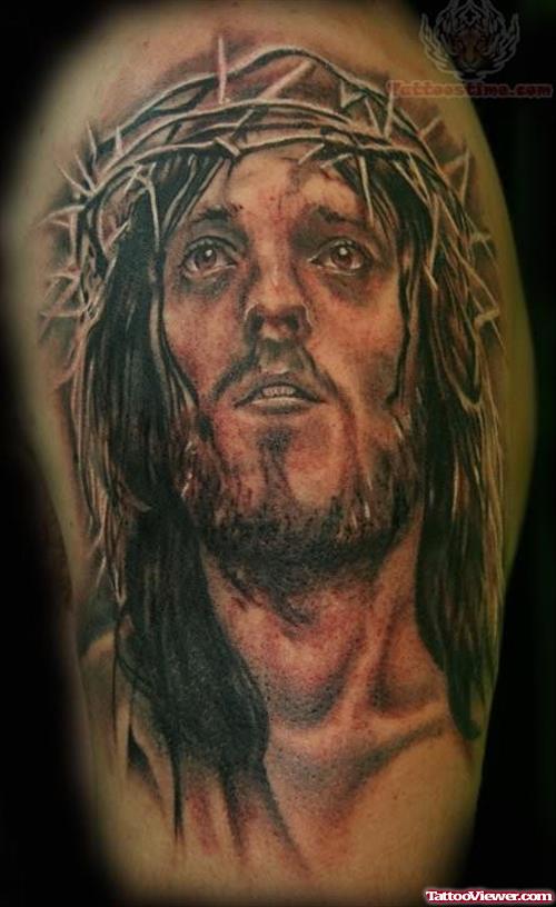 Jesus Shoulders Tattoo
