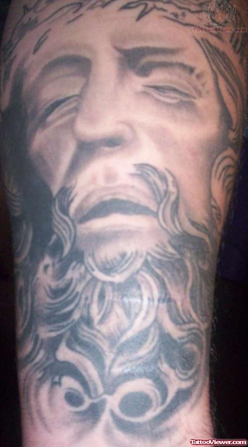 Old Jesus Tattoo