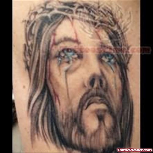 Jesus Weeping Tattoo