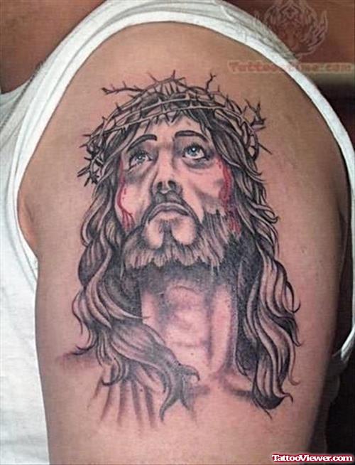 Jesus Shoulder Tattoo Image