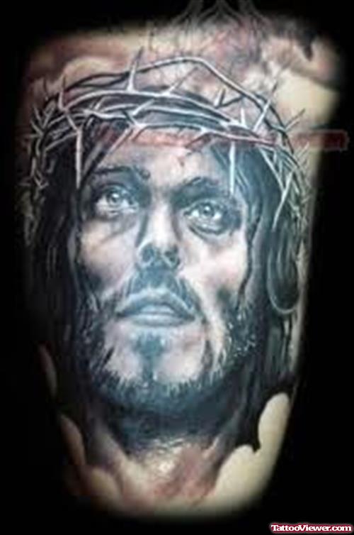 Barbed Head Jesus Tattoo
