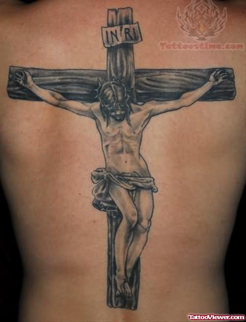 Jesus Back Body Tattoo For Men