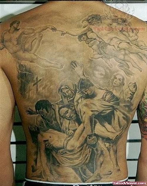 Jesus Back Body Tattoo