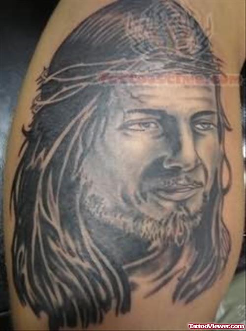 Jesus Head Tattoo Design