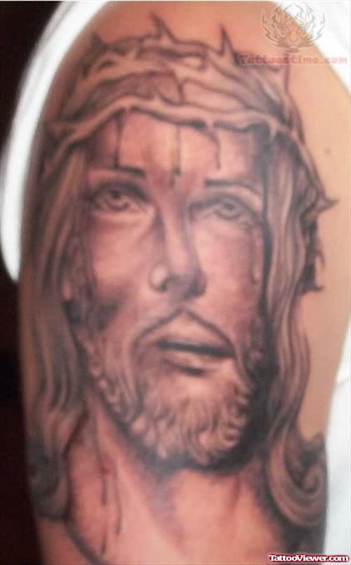 Jesus Shoulder Tattoo