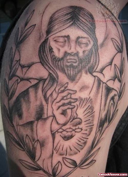 Jesus Praying Tattoo