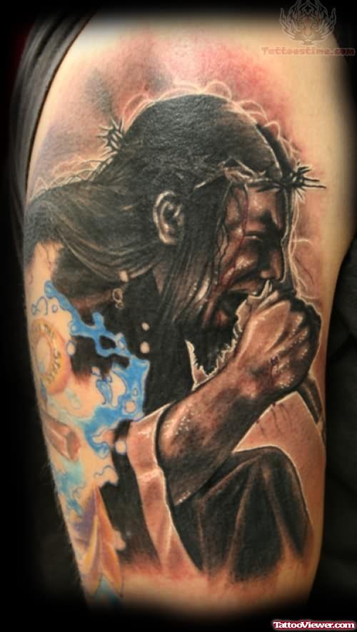 Jesus Injured Tattoo