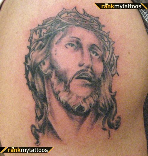 Wonderful Jesus Head Tattoo