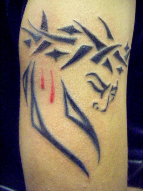 Tribal Jesus Christ Armband Tattoo