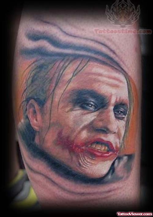 Joker Red Lips Tattoo