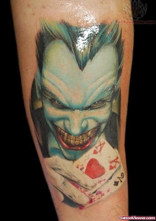 Joker With Playcards Tattoo