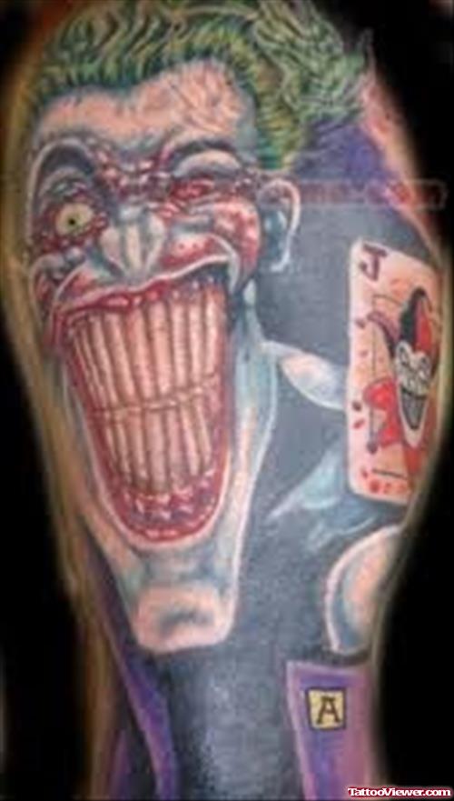 Joker Big Teeths Tattoo