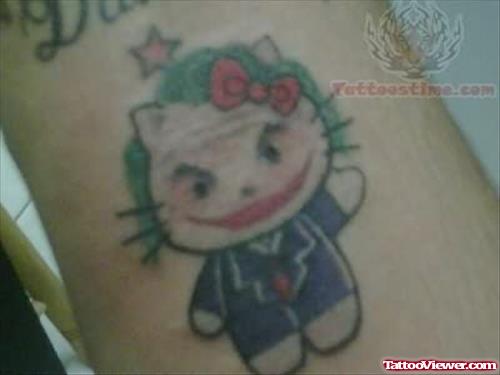 Hello Kitty - Joker Tattoo
