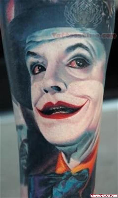 Amazing Joker Face Tattoo