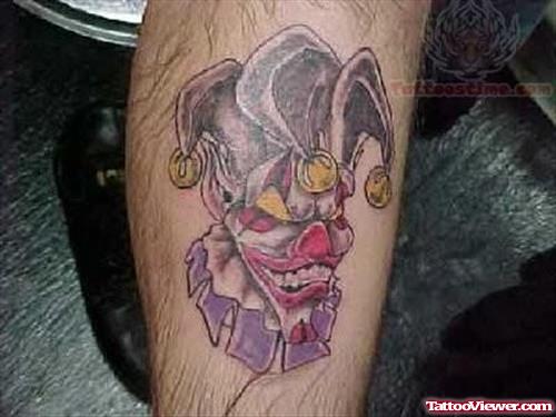 Joker Tattoo Design On Leg