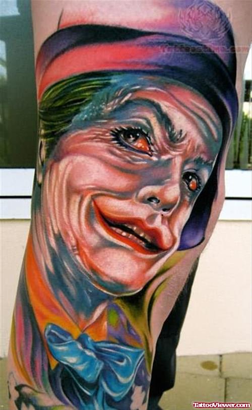Awesome Joker Head Tattoo