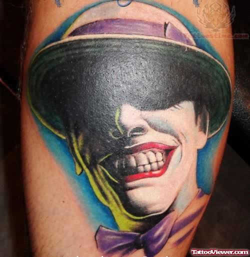 Joker Laughing Face Tattoo
