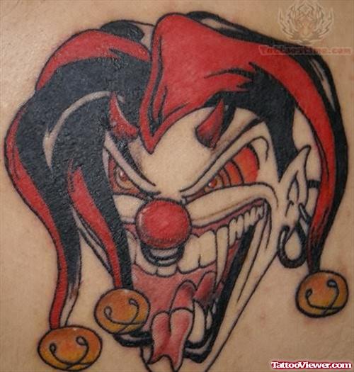 Red Ink Joker Tattoo