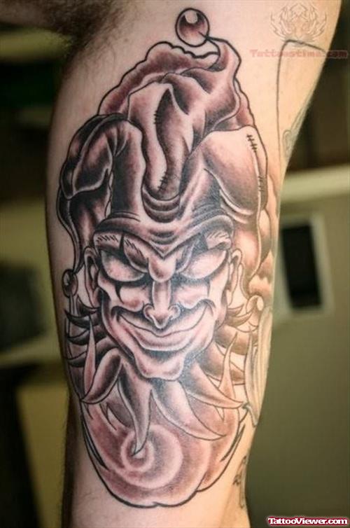 Joker Tattoo On Muscle