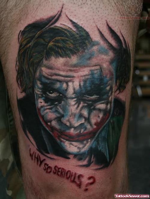 Blue Face Joker Tattoos