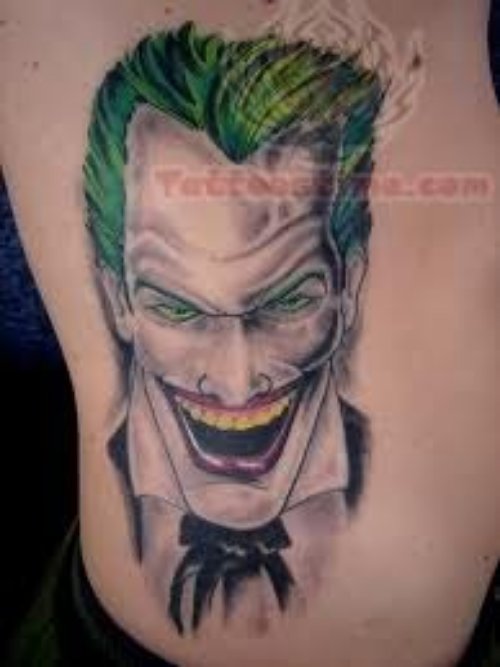 Green Hair Joker Tattoo