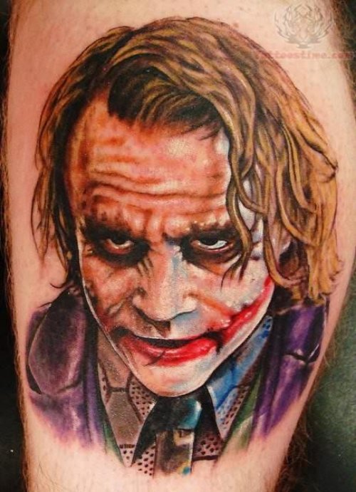 Coloured Joker Tattoo