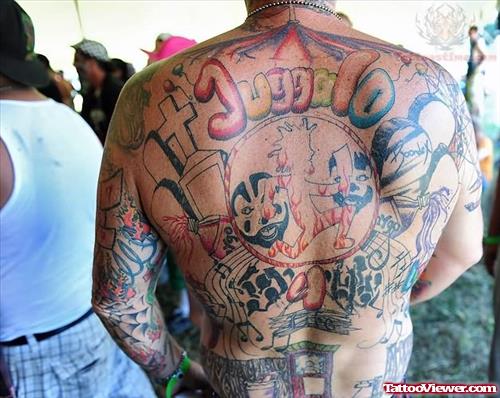 Juggalo Back Body Tattoo