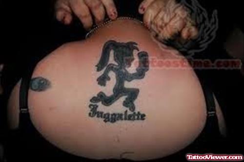 Juggalo Tattoo On Upper Back
