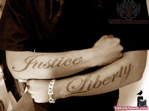 Justice Liberty Tattoo