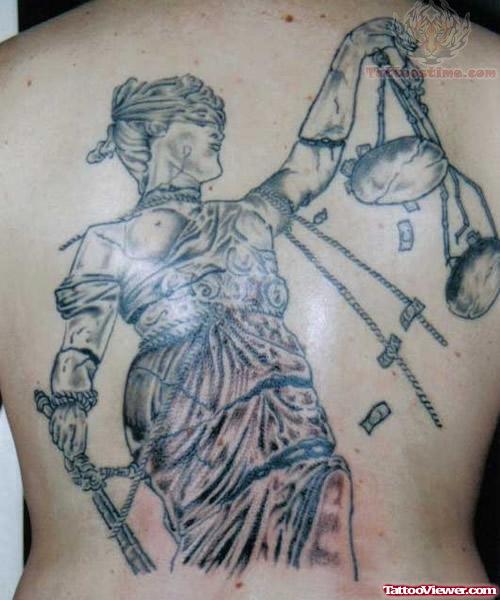 Justice Metallica Tattoo On Back
