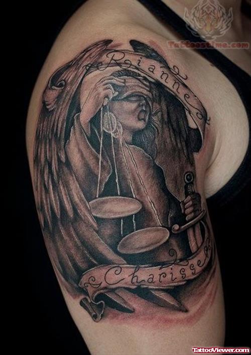 Angel Justice Tattoo