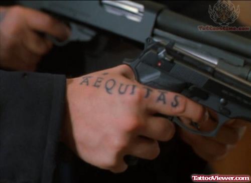 Aequitas Tattoo - Justice in Latin